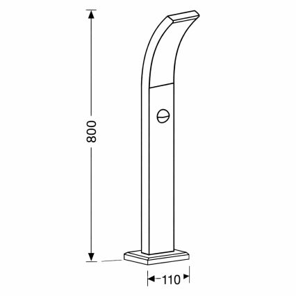 Brilagi - LED āra lampa ar sensoru ARCELO LED/9W/230V 80 cm IP44