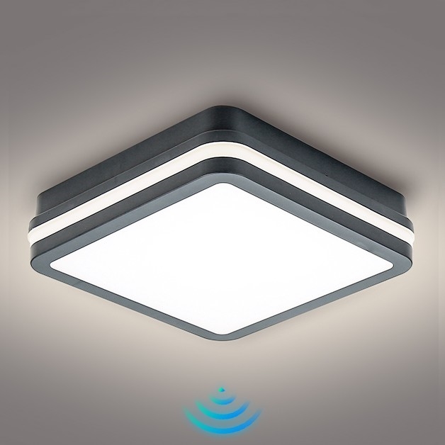 Brilagi - LED Āra lampa ar sensoru BENE LED/18W/230V 22x22 cm antracīta IP54
