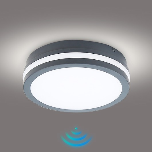 Brilagi - LED Āra lampa ar sensoru BENE LED/18W/230V d. 22 cm antracīta IP54