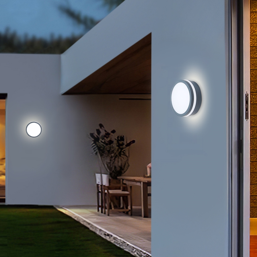Brilagi - LED Āra lampa ar sensoru BENE LED/18W/230V d. 22 cm antracīta IP54