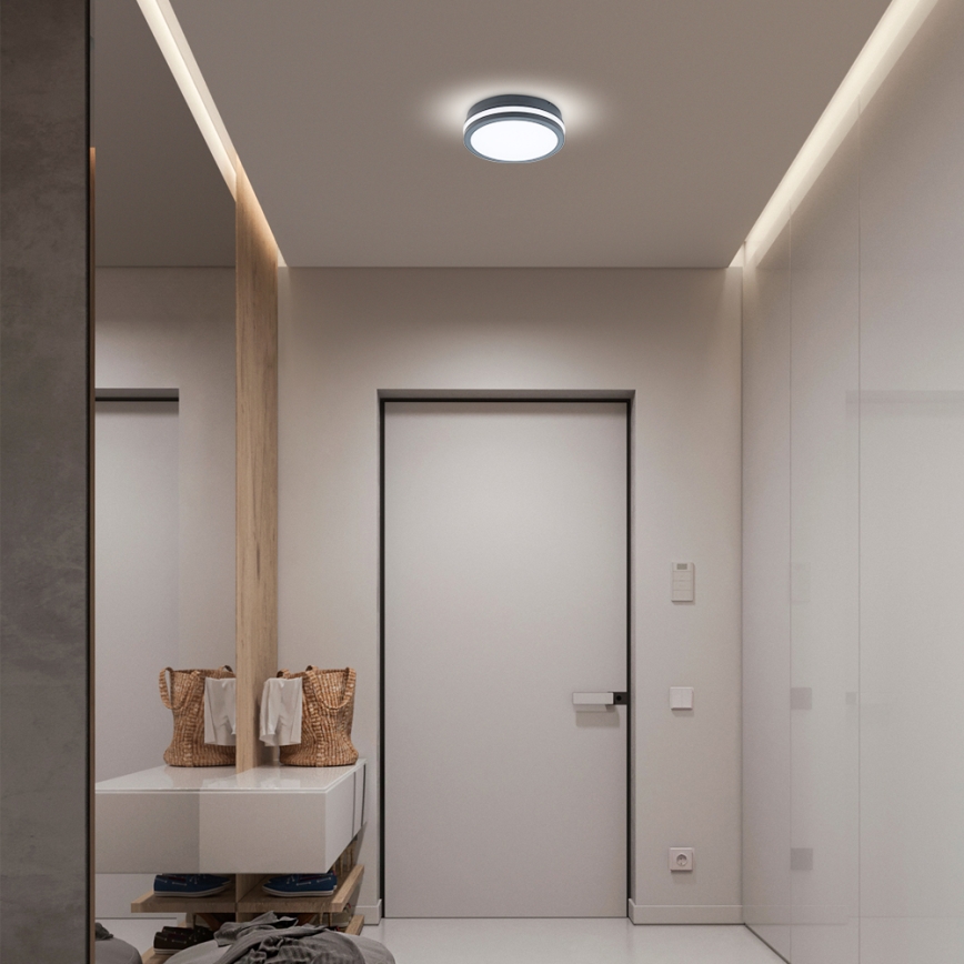 Brilagi - LED Āra lampa ar sensoru BENE LED/18W/230V d. 22 cm antracīta IP54