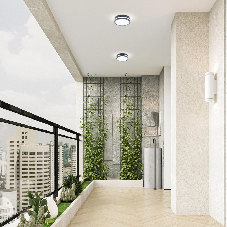 Brilagi - LED Āra lampa ar sensoru BENE LED/18W/230V d. 22 cm antracīta IP54