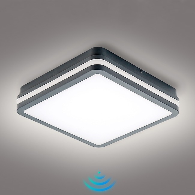 Brilagi - LED Āra lampa ar sensoru BENE LED/24W/230V 26x26 cm antracīta IP54