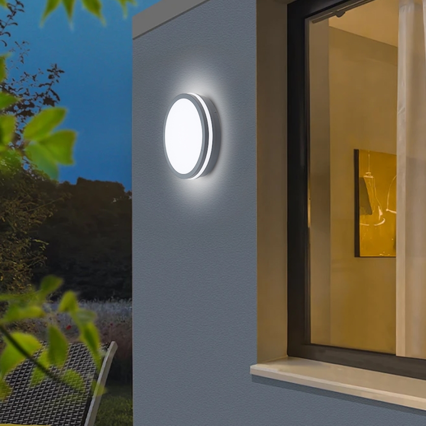 Brilagi - LED Āra lampa ar sensoru BENE LED/24W/230V d. 26 cm antracīta IP54