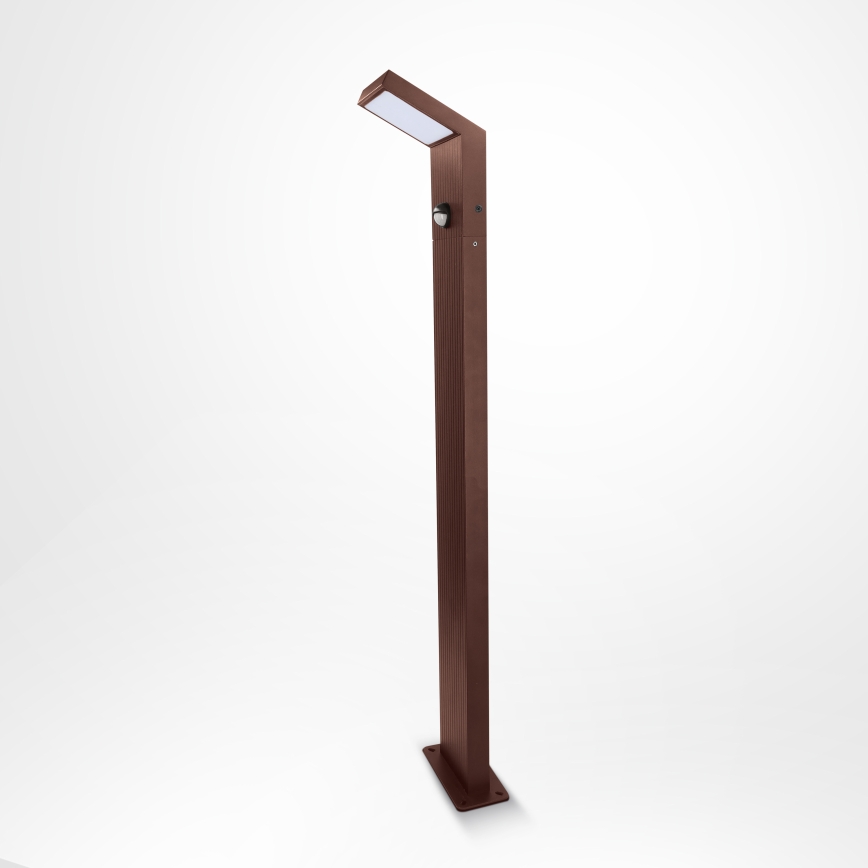 Brilagi - LED āra lampa ar sensoru RIANO LED/8W/230V brūna IP65 80 cm