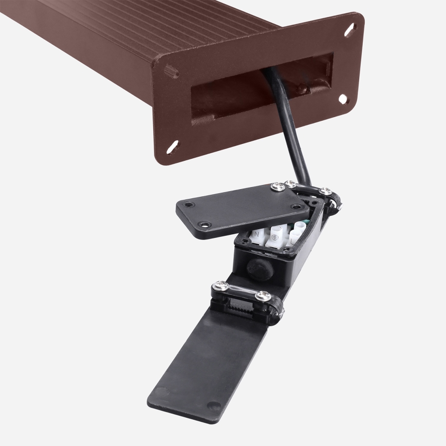 Brilagi - LED āra lampa ar sensoru RIANO LED/8W/230V brūna IP65 80 cm