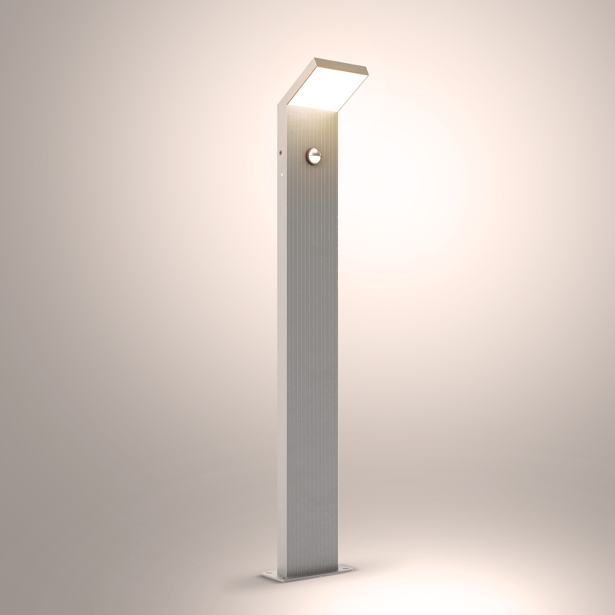 Brilagi - LED āra lampa ar sensoru RIANO LED/8W/230V sudraba IP65