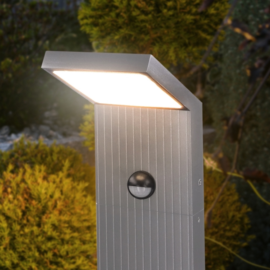 Brilagi - LED āra lampa ar sensoru RIANO LED/8W/230V sudraba IP65