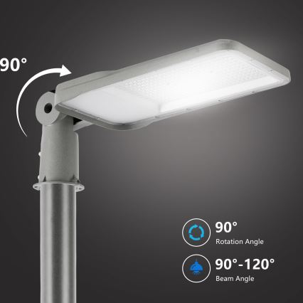 Brilagi - LED āra ielas lampa ar 3 m stabu un locītavu URBANLIGHT LED/200W/230V pelēka IP65