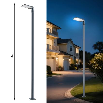 Brilagi - LED āra ielu laterna ar 4 m stabu un regulējamu locītavu URBANLIGHT LED/100W/230V antracīts IP65