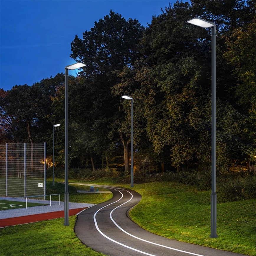 Brilagi - LED āra ielu laterna ar 5 m stabu un locītavu URBANLIGHT LED/200W/230V antracīts IP65