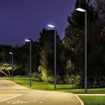 Brilagi - LED āra ielu laterna ar 5 m stabu un locītavu URBANLIGHT LED/200W/230V antracīts IP65
