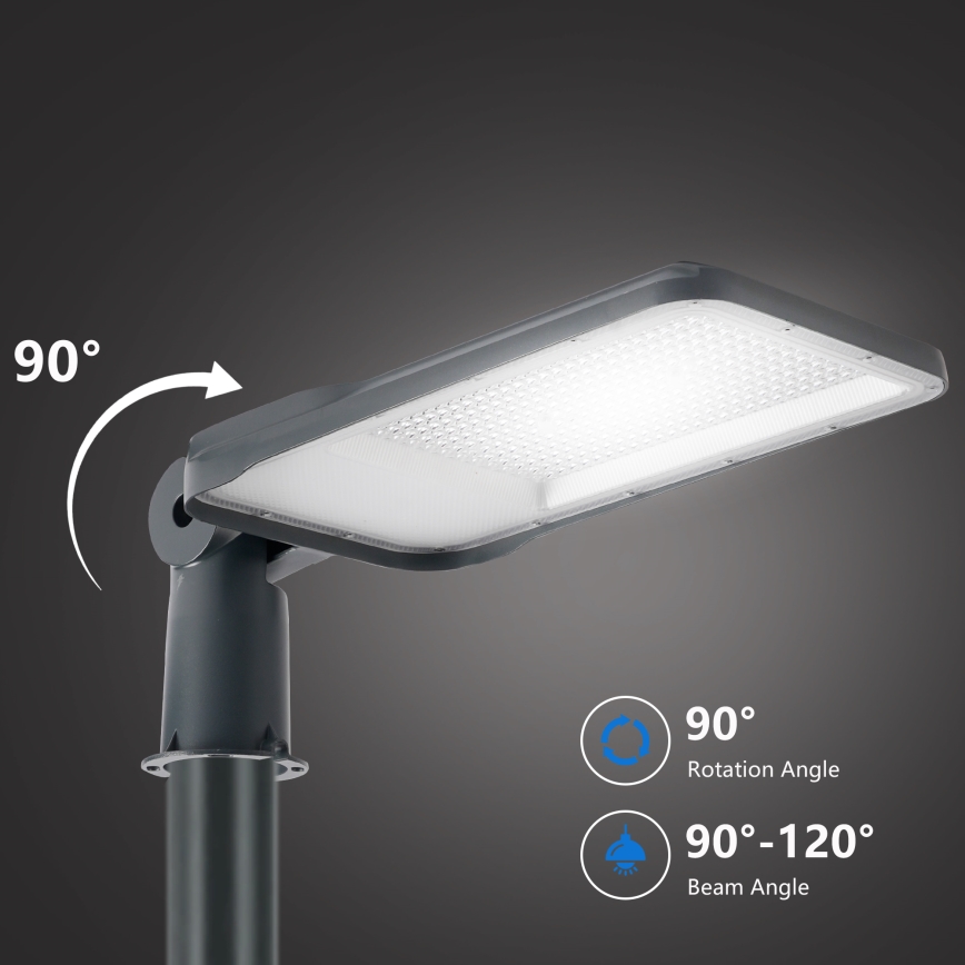 Brilagi - LED āra ielu laterna ar 5 m stabu un locītavu URBANLIGHT LED/200W/230V antracīts IP65