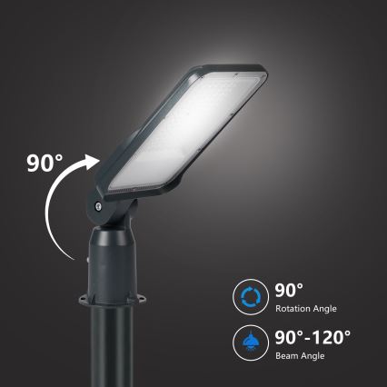 Brilagi - URBANLIGHT LED āra ielu lampa ar 3 m stabu un locītavu LED/50W/230V antracīts IP65