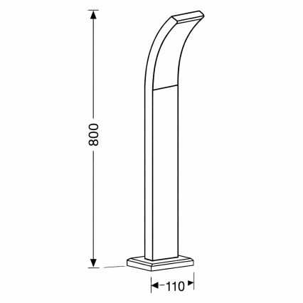 Brilagi - LED Āra lampa ARCELO LED/9W/230V 80 cm IP44