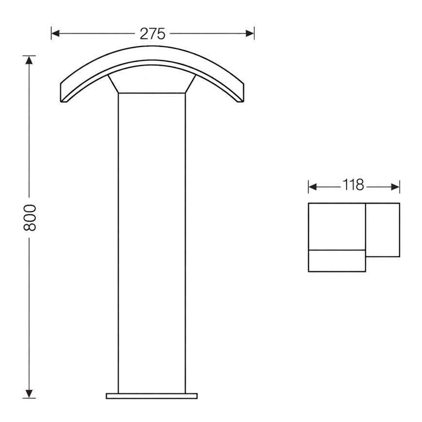 Brilagi - LED Āra lampa ARCELO LED/9W/230V 80 cm IP54