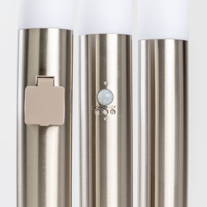 BRILAGI - LED āra lampa ELIA 1xE27/7W/230V 4000K IP44 100 cm matēts hroms
