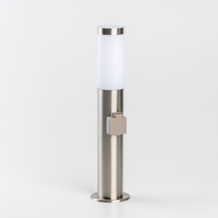 BRILAGI - LED āra lampa ar kontaktligzdu ELIA 1xE27/7W/230V 4000K IP44 50 cm matēts hroms
