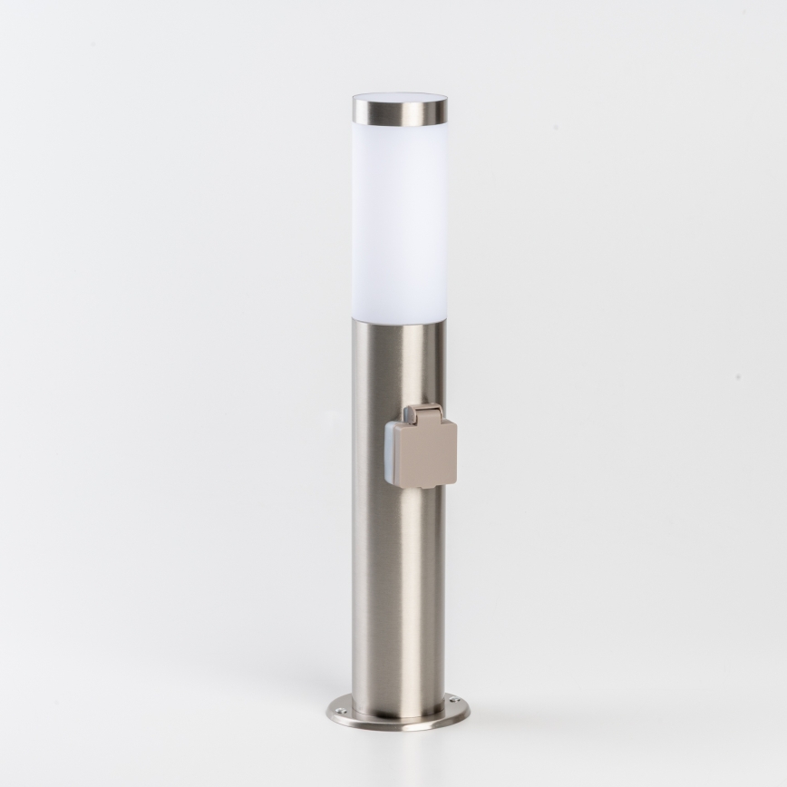 BRILAGI - LED āra lampa ar kontaktligzdu ELIA 1xE27/7W/230V 4000K IP44 50 cm matēts hroms