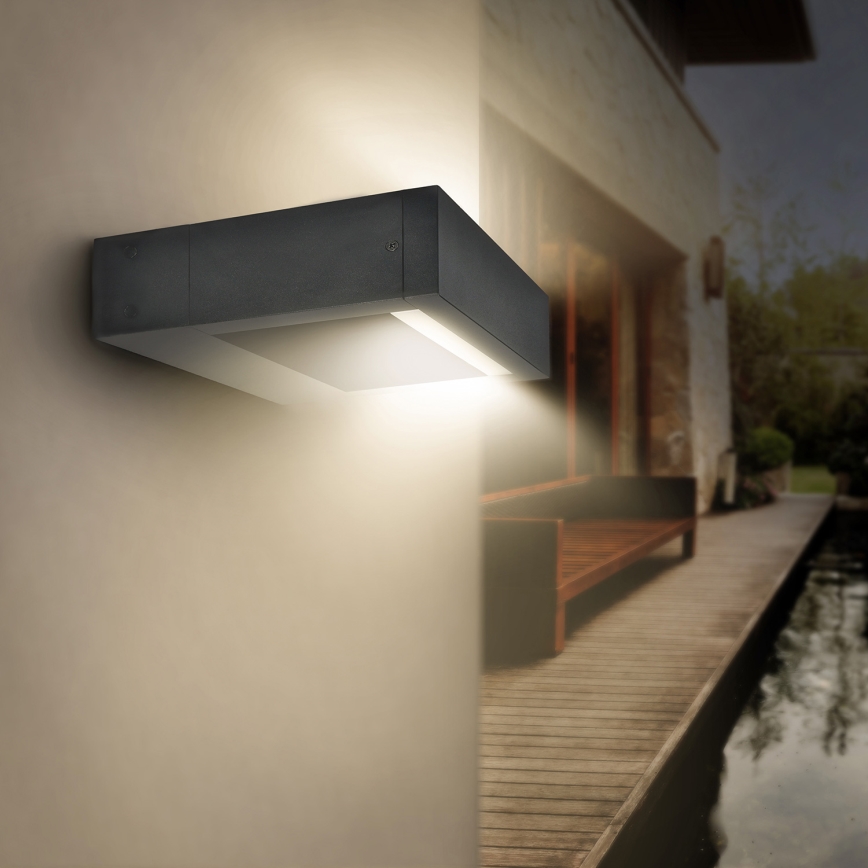 Brilagi - LED Āra sienas lampa RAGUSA LED/7W/230V 3000/4000/6000K antracīta IP54