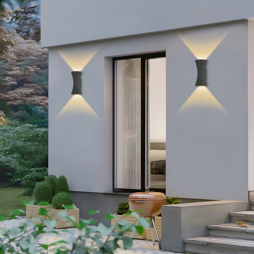 Brilagi - LED āra siena lampa BICON LED/10W/230V antracīts IP44