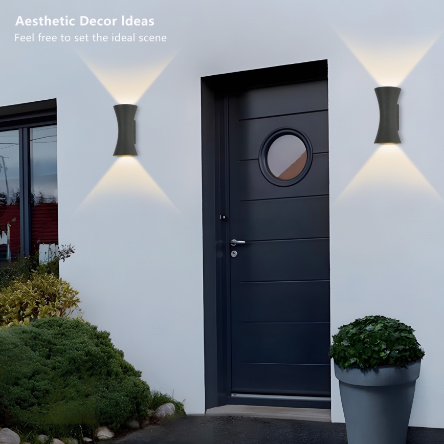 Brilagi - LED āra siena lampa BICON LED/10W/230V antracīts IP44
