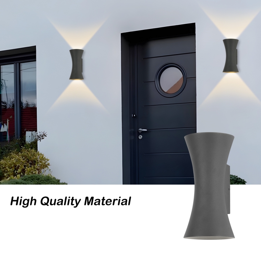 Brilagi - LED āra siena lampa BICON LED/10W/230V antracīts IP44