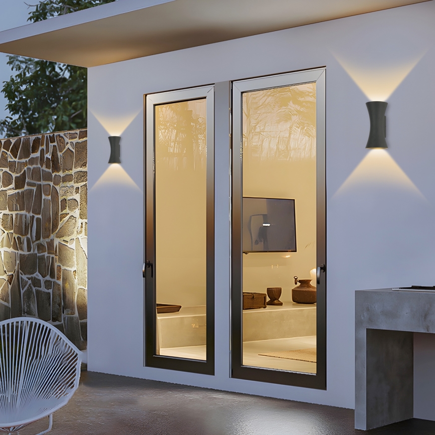 Brilagi - LED āra siena lampa BICON LED/10W/230V antracīts IP44