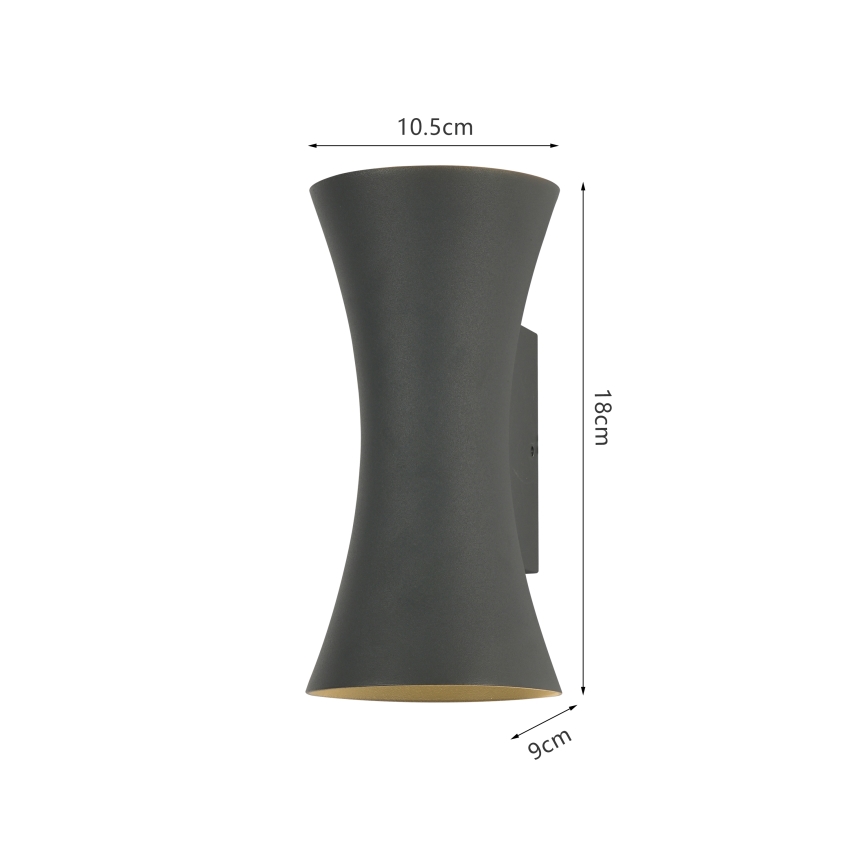 Brilagi - LED āra siena lampa BICON LED/10W/230V antracīts IP44
