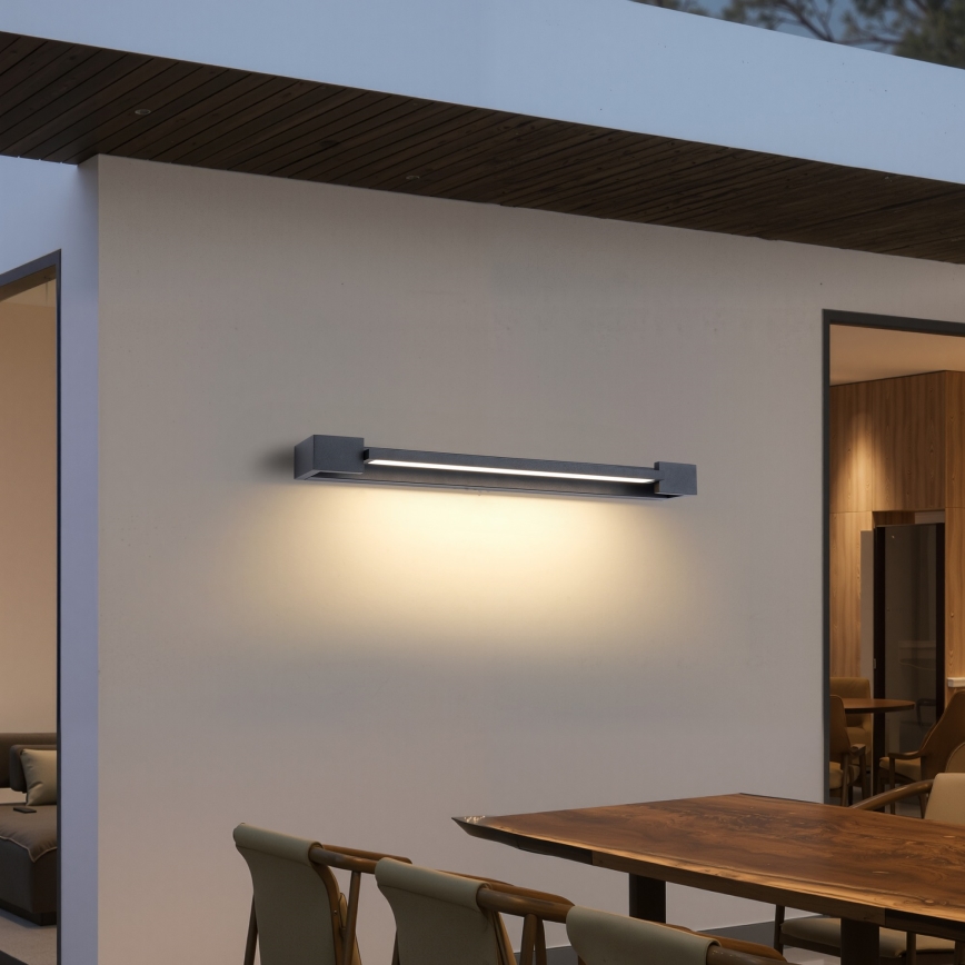 Brilagi - LED āra sienas gaismeklis AQUA LINE LED/18W/230V 60 cm IP44 antracīts CRI 90