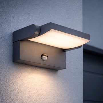 BRILAGI - LED āra sienas gaismeklis ar kustības un krēslas sensoru ANKLE LED/12W/230V IP65 melns