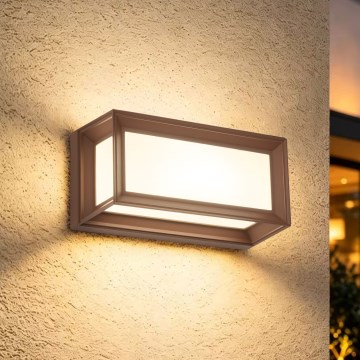 Brilagi - LED āra sienas gaismeklis ar kustību sensoru PARKER LED/12W/230V brūns IP44