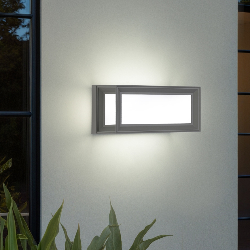 Brilagi - LED āra sienas gaismeklis ar sensoru PARKER LED/12W/230V pelēks IP44