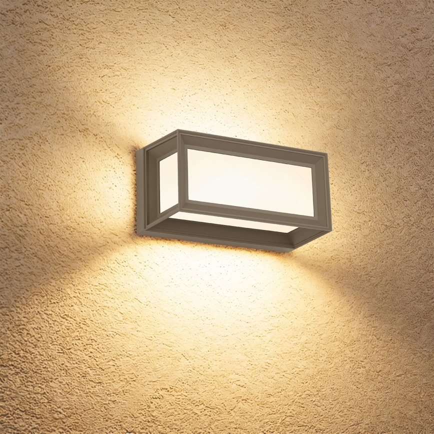 Brilagi - LED āra sienas gaismeklis ar sensoru PARKER LED/12W/230V pelēks IP44
