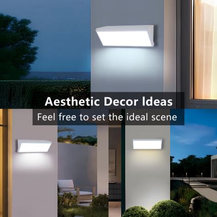 Brilagi - LED āra sienas gaismeklis ar sensoru TRIANGLE LED/42W/230V 45 cm balts IP65