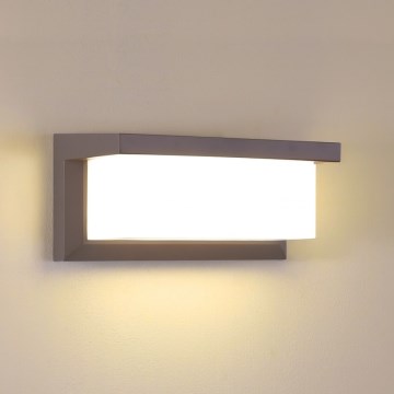 Brilagi - LED āra sienas gaismeklis ar sensoru BRICKY LED/12W/230V brūns IP54