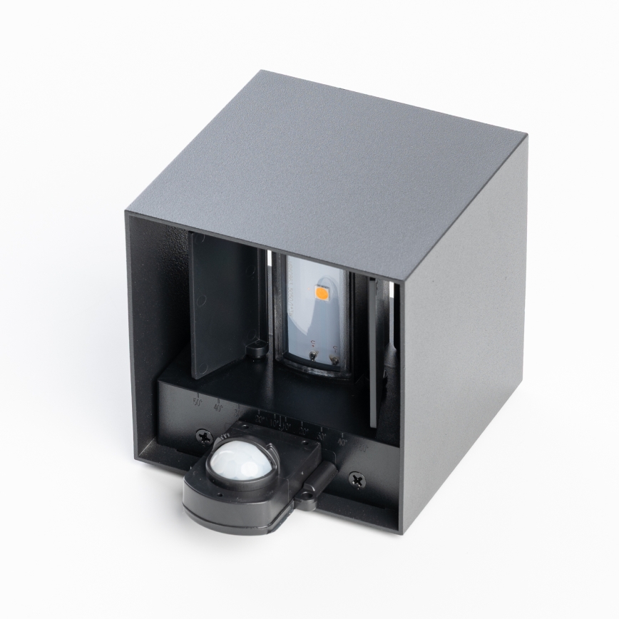 BRILAGI - LED āra sienas gaismeklis ar sensoru CUBE LED/6W/230V antracīts IP65