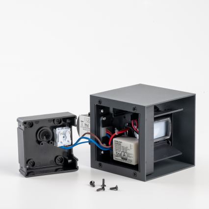 BRILAGI - LED āra sienas gaismeklis ar sensoru CUBE LED/6W/230V antracīts IP65