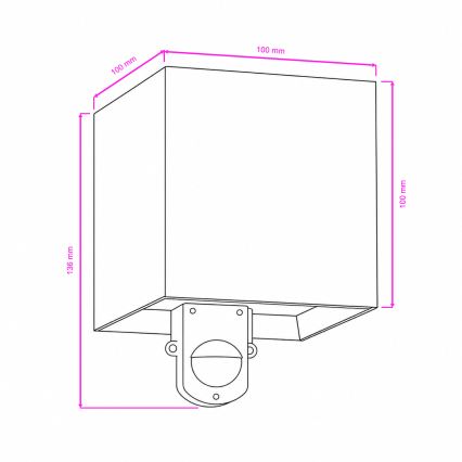 BRILAGI - LED āra sienas gaismeklis ar sensoru CUBE LED/6W/230V antracīts IP65