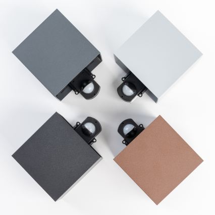 BRILAGI - LED āra sienas gaismeklis ar sensoru CUBE LED/6W/230V antracīts IP65