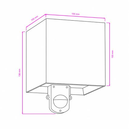 BRILAGI - LED āra sienas gaismeklis ar sensoru CUBE LED/6W/230V brūns IP65