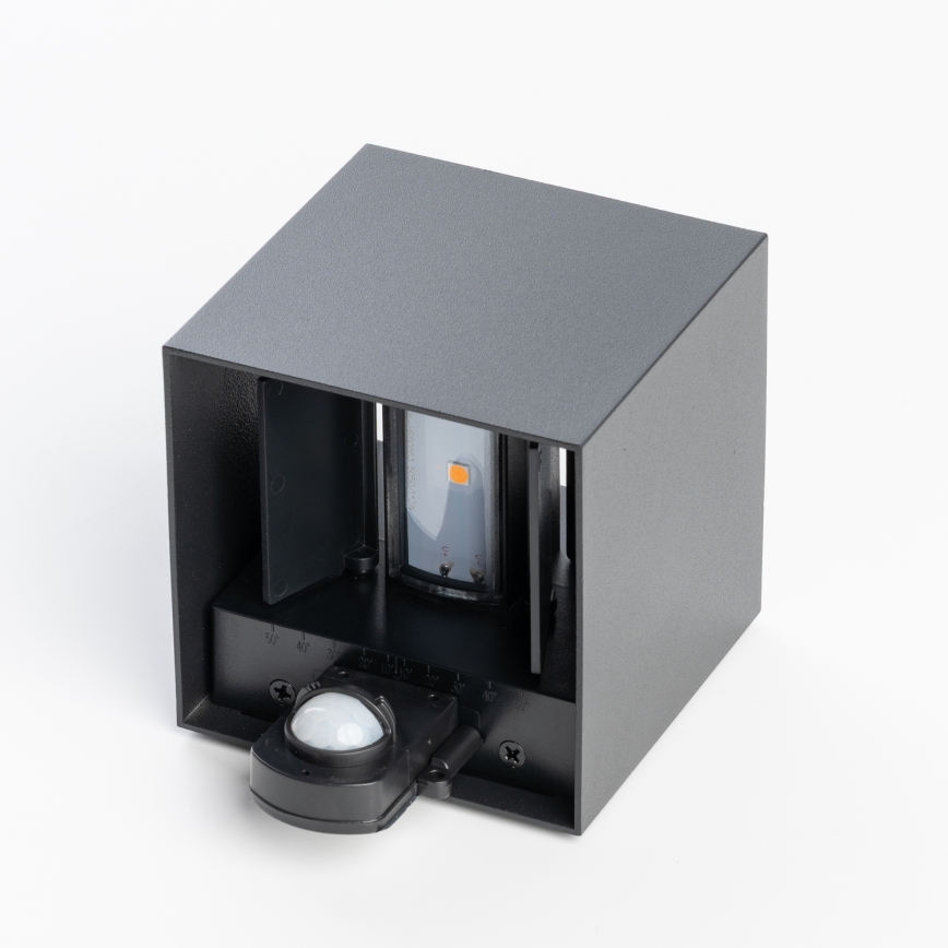 BRILAGI - LED āra sienas gaismeklis ar sensoru CUBE LED/6W/230V melns IP65