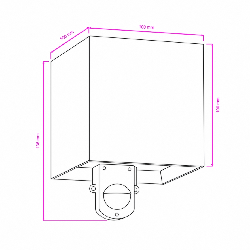 BRILAGI - LED āra sienas gaismeklis ar sensoru CUBE LED/6W/230V melns IP65
