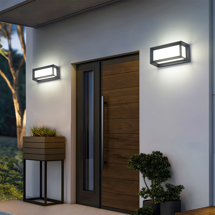 Brilagi - LED āra sienas gaismeklis ar sensoru PARKER LED/12W/230V antracīts IP44