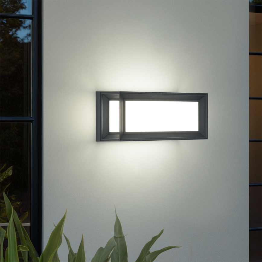 Brilagi - LED āra sienas gaismeklis ar sensoru PARKER LED/12W/230V antracīts IP44