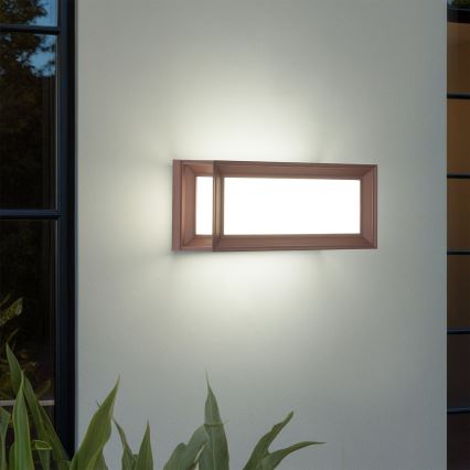 Brilagi - LED āra sienas gaismeklis ar kustību sensoru PARKER LED/12W/230V brūns IP44