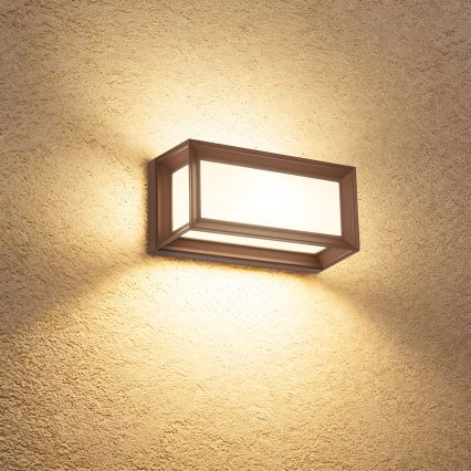 Brilagi - LED āra sienas gaismeklis ar kustību sensoru PARKER LED/12W/230V brūns IP44