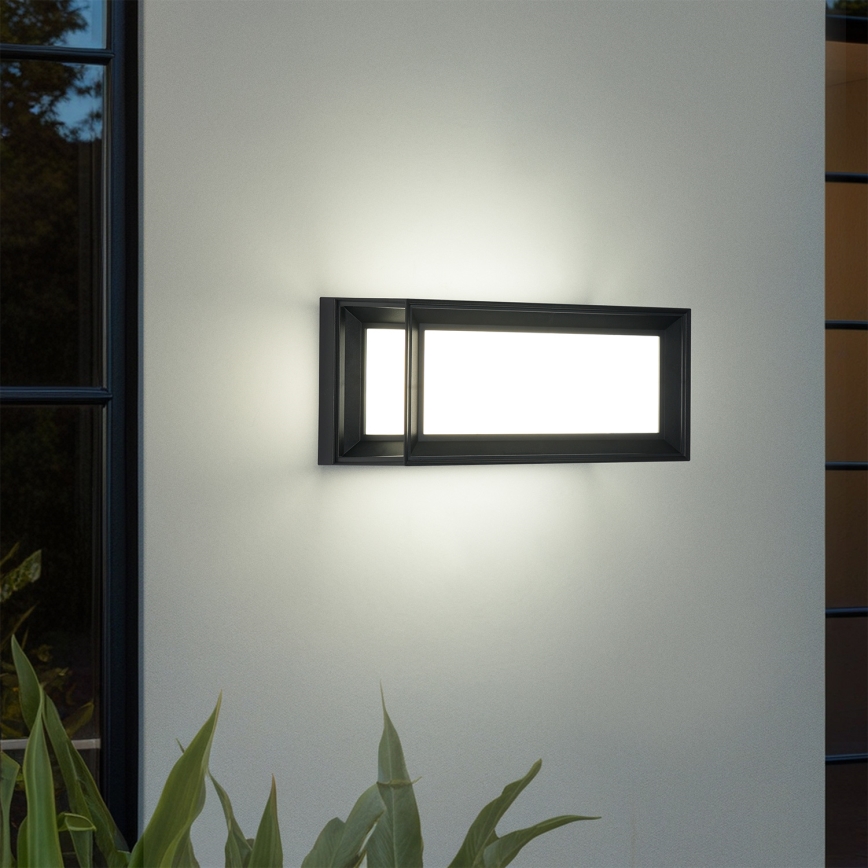 Brilagi - LED Āra sienas gaismeklis ar sensoru PARKER LED/12W/230V melns IP44