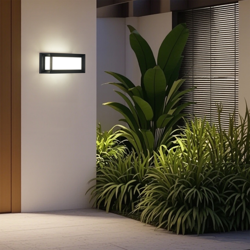 Brilagi - LED Āra sienas gaismeklis ar sensoru PARKER LED/12W/230V melns IP44