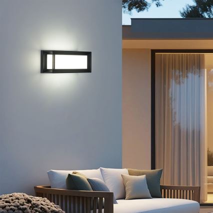 Brilagi - LED Āra sienas gaismeklis ar sensoru PARKER LED/12W/230V melns IP44